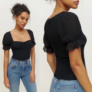 Reformation Delevan Black Size 6